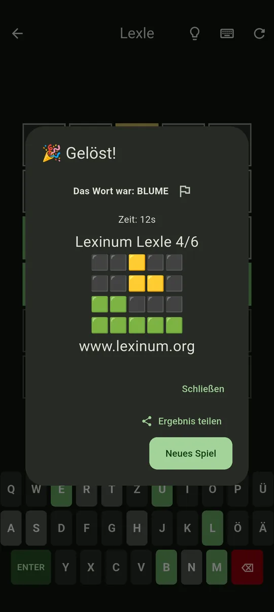 Lexle, gelöst