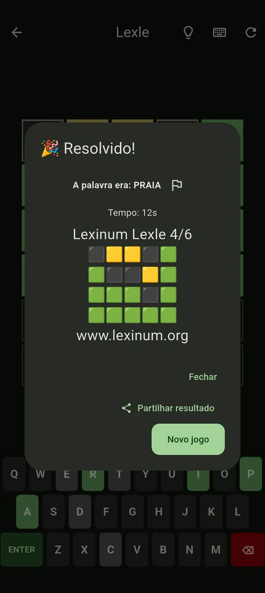 Lexle, resolvido
